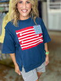 Vintage flag patch tee