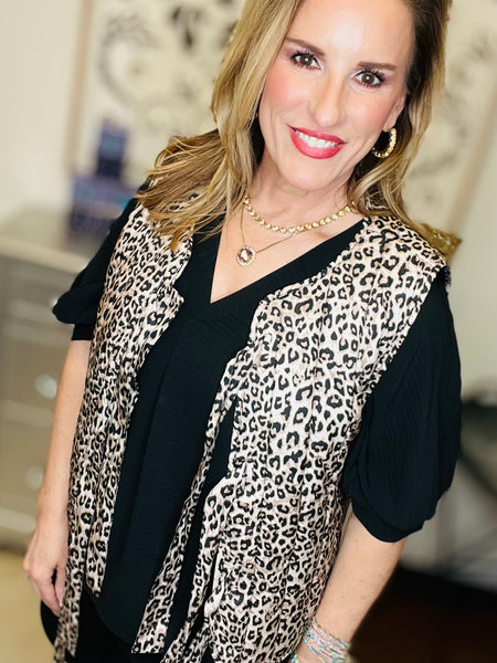 Leopard Print Vest