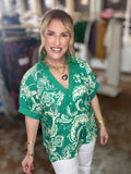 Green with Envy Top