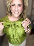 Olive Garden Charm Tie Blouse
