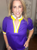 Purple Pride Puff Sleeve Top