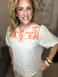 The Citrus Bloom Embroidered Top