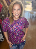 The Berry Retro Short-Sleeve Top