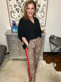 Leopard/Red Stripe Pant