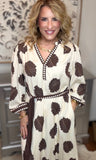 Cocoa Palm Belted Midi Dress