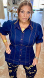 The Perfect Stitch Denim-Look Top