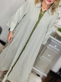 Olive stripe maxi