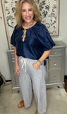 The Shoreline Striped Drawstring Trousers