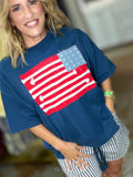 Vintage flag patch tee
