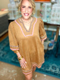 The Southern Charm Embroidered Tunic Dress