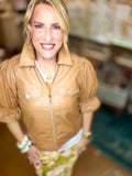 Ruffle-Sleeve Jacket