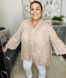 Beige Animal Print top