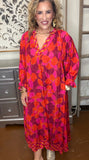The Crimson & Coral Botanical Dress