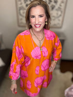 Orange/Fuchsia Dress