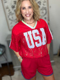 The Lace USA Jersey Top