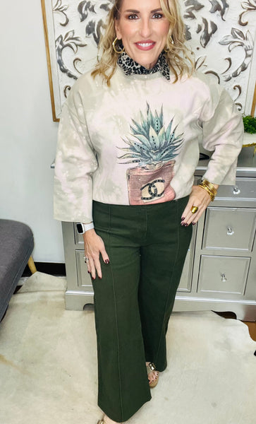 Olive Jean Pant with Seam