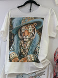Mahjong Tiger Bling Tee