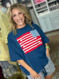 Vintage flag patch tee