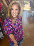 The Berry Retro Short-Sleeve Top