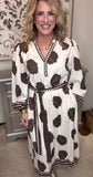 Cocoa Palm Belted Midi Dress