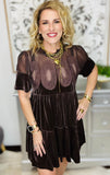 Brown Velvet Dress