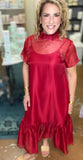 Ruby Romance Ruffle Dress ❤️
