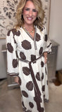 Cocoa Palm Belted Midi Dress