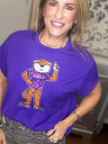 Number One Tiger Sequin Game Day Tee