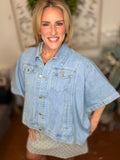 The Dolly Short-Sleeve Denim Utility Jacket