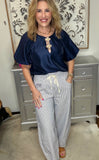 The Shoreline Striped Drawstring Trousers