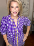 Purple Reign Gingham Blouse