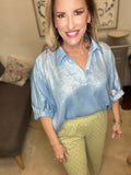 Sky Blue Shimmer Top