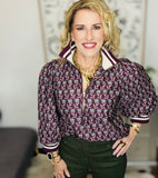 Floral Motif Top 2 colors