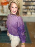 💜 Ruffled Romance Purple Top