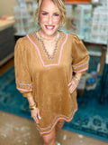 The Southern Charm Embroidered Tunic Dress