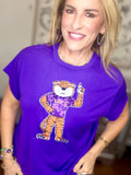 Number One Tiger Sequin Game Day Tee
