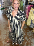 The Uptown Stripe Midi Dress