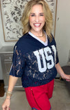 The Lace USA Jersey Top