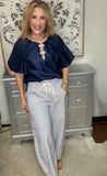 The Shoreline Striped Drawstring Trousers