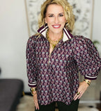 Floral Motif Top 2 colors