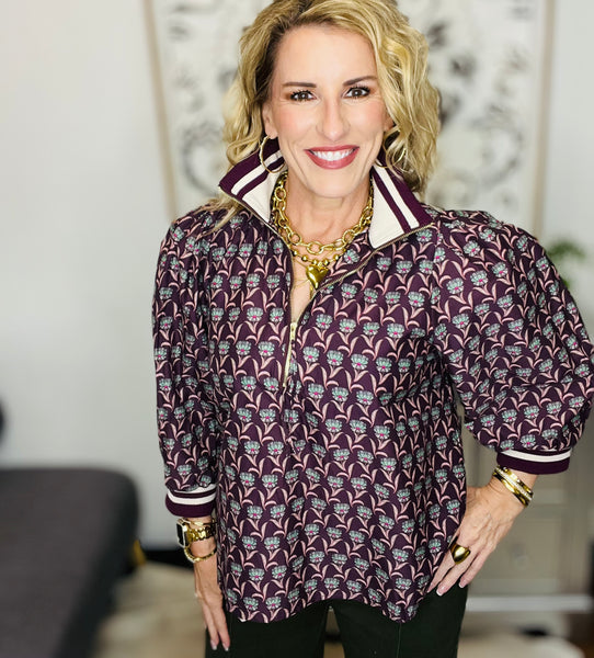 Floral Motif Top 2 colors