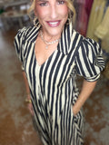 The Uptown Stripe Midi Dress