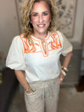 The Citrus Bloom Embroidered Top