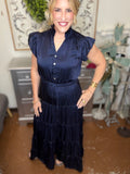 Midnight Elegance Tiered Maxi Dress