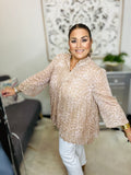 Beige Animal Print top
