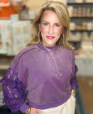 💜 Ruffled Romance Purple Top