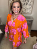 Orange/Fuchsia Dress