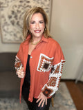 Crochet Sleeve Shirt/Jacket