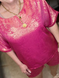Fushia/gold set