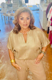 Shimmery Knit wide leg Pant